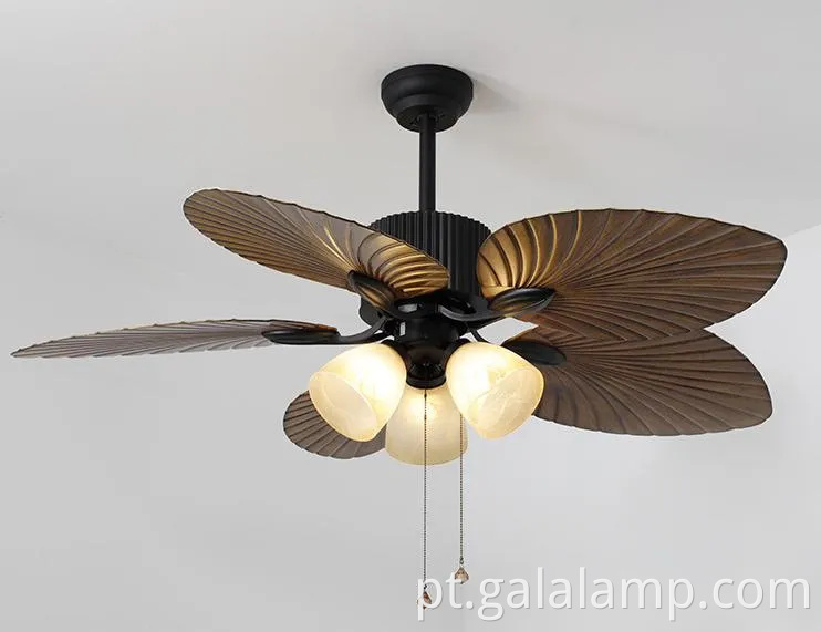 Lustre de fãs de inspiração de inspiração vintage para espaços chiques